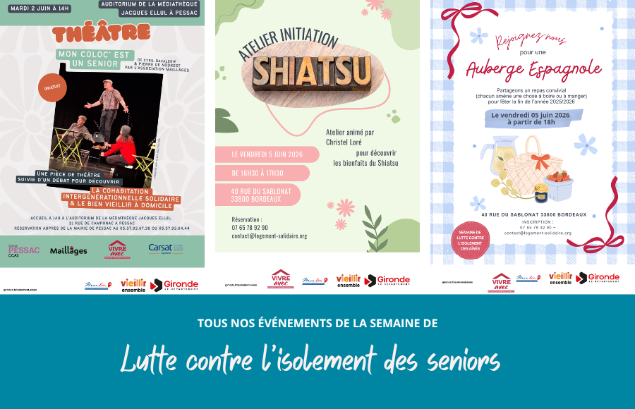 Tous nos événements pour la Semaine de Lutte contre l'isolement des seniors