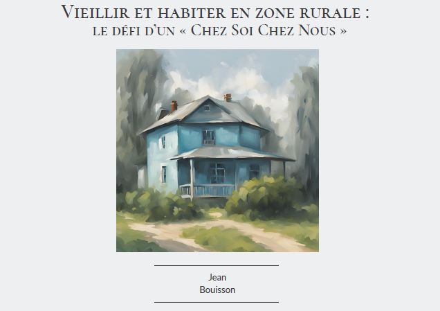 Vieillir et habiter en zone rurale